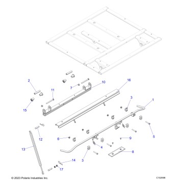 BODY, DUMP BOX LEVER and SHOCK MOUNTING - A26SKE57A1 (C102598)