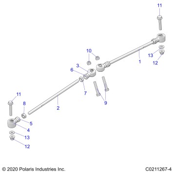 STEERING, TIE RODS - A26SDA57A7 (C0211267-4)