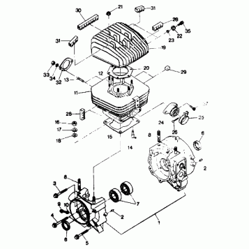 Crankcase and Cylinder Assembly (49147514750038)