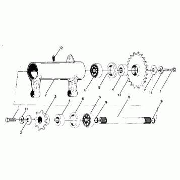 Details - Front Drive Assembly Center Tightenter Assembly - PN 1380001 (4914761476033A)