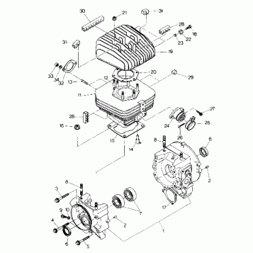 Crankcase and Cylinder Assembly (4914771477032A)