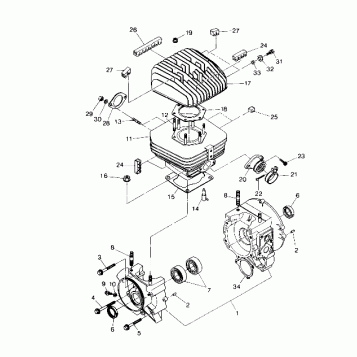 Crankcase and Cylinder Assembly (4914781478031A)