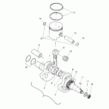 Crankshaft and Piston Assembly (4914781478032A)