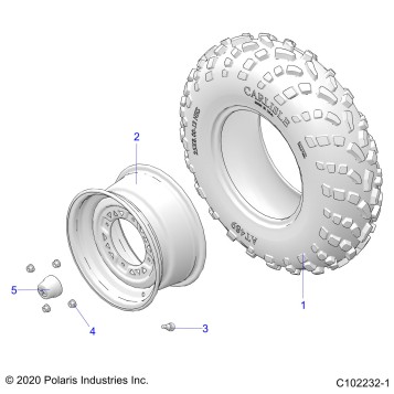 WHEELS, FRONT TIRE - A26SDA57A7 (C102232-1)