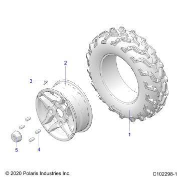 WHEELS, FRONT TIRE - A21SHD57A9 (C102298-1)