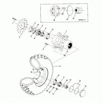 Front Wheel Assembly 4x4-Updated 4/89 (4916351635021A)