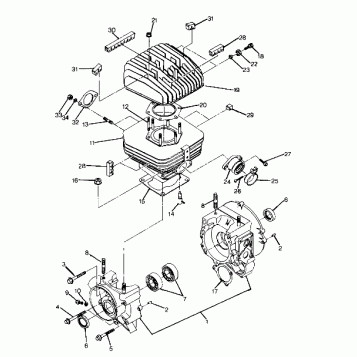 Crankcase and Cylinder Assembly (4916361636036A)