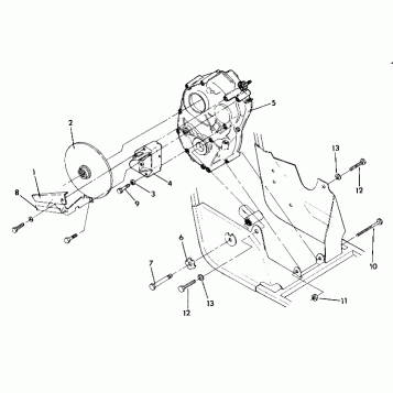 Right Hand Gearcase and Brake Mounting Updated 5/90 (4917721772029A)