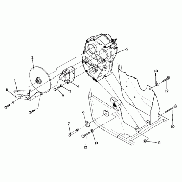 Right Hand Gearcase and Brake Mounting Updated 5/90 (4917731773031A)