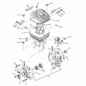 Crankcase and Cylinder Assembly (4917731773041A)