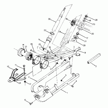 Swing Arm Weldment (Rear) Updated 5/90 (4917741774027A)