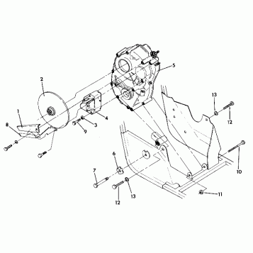 Right Hand Gearcase and Brake Mounting Updated 5/90 (4917741774034A)