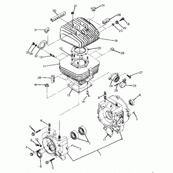 Crankcase and Cylinder Assembly (4917741774036A)