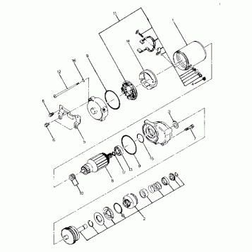 Starting Motor Assembly Updated 5/90 (4917741774040A)