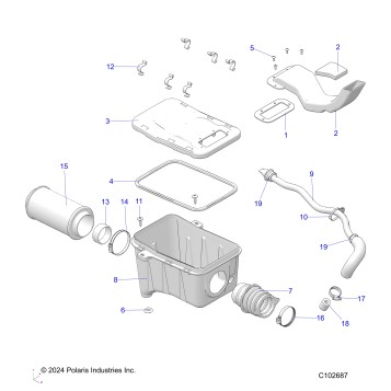 ENGINE, AIR INTAKE SYSTEM - A25SEZ57AG/BG (C102687)