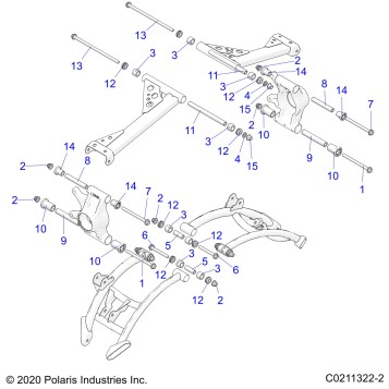 SUSPENSION, REAR CONTROL ARM MOUNTING - A21SXZ85AN (C0211322-2)