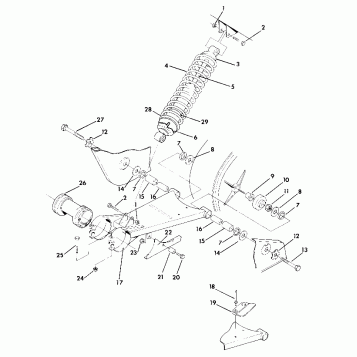 Swing Arm Weldment and Rear Shock Assembly (4918411841021A)