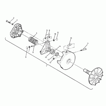 DRIVE CLUTCH ASSEMBLY   350 2X4 (4918531853025A)