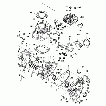 Crankcase and Cylinder Assembly (4918531853035A)