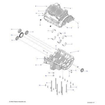 ENGINE, CRANKCASE - A23SVA85A3 (C101431-17)