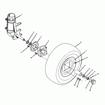 FRONT WHEEL ASSEMBLY TRAIL BLAZER (4919761976015A)
