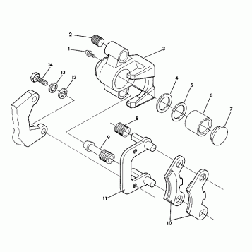 FRONT BRAKE ASSEMBLY TRAIL BLAZER (4919761976016A)