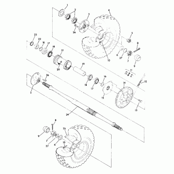 REAR WHEEL DRIVE ASSEMBLY TRAIL BLAZER (4919761976017A)