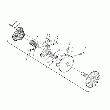 DRIVE CLUTCH ASSEMBLY  TRAIL BLAZER (4919761976023A)