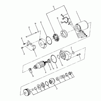 STARTING MOTOR ASSEMBLY  TRAIL BLAZER (4919761976037A)