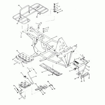 FRAME ASSEMBLY with RACKS Trail Boss - Update (4919771977003A)