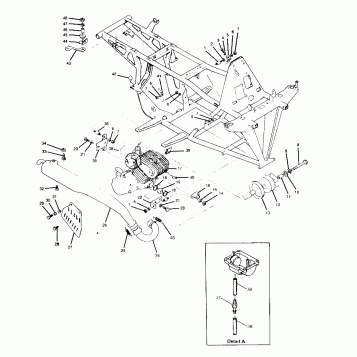 ENGINE and MUFFLER MOUNTING Trail Boss - Update (4919771977005A)