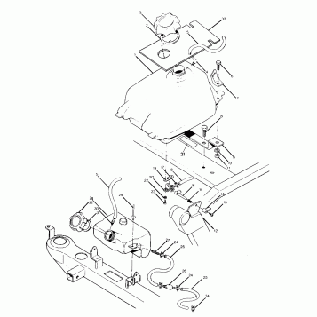 FUEL TANK ASSEMBLY Trail Boss-Update (4919771977009A)