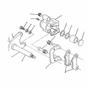 FRONT BRAKE ASSEMBLY Trail Boss - Update (4919771977016A)