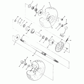 REAR WHEEL DRIVE ASSEMBLY Trail Boss - Update (4919771977017A)