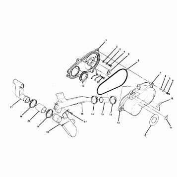 CLUTCH COVER ASSEMBLY Trail Boss - Update (4919771977020A)