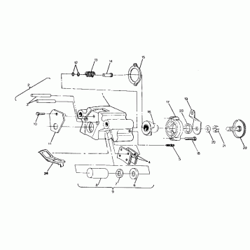 REAR BRAKE ASSEMBLY Trail Boss - Update (4919771977030A)