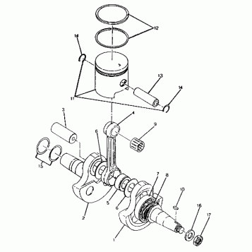 CRANKSHAFT and PISTON Trail Boss - Update (4919771977034A)