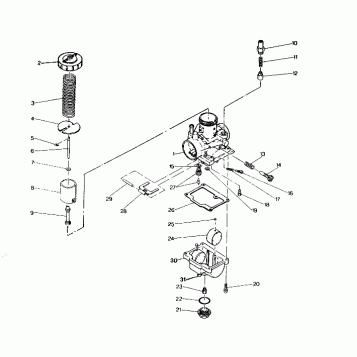 CARBURETOR ASSEMBLY Trail Boss - Update (4919771977036A)