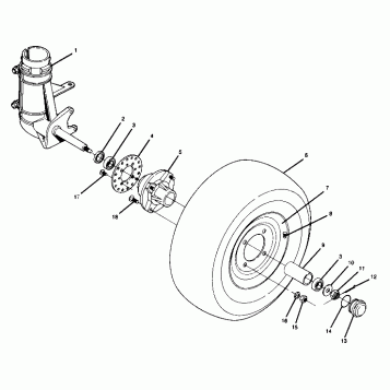 FRONT WHEEL ASSEMBLY  2X4 (4919781978015A)