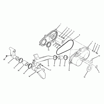 CLUTCH COVER ASSEMBLY 250 2X4 - Update (4919781978020A)