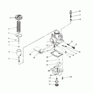 CARBURETOR ASSEMBLY 250 2x4 - Update (4919781978036A)