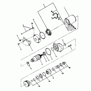 STARTING MOTOR ASSEMBLY  250 2X4 - Update (4919781978037A)