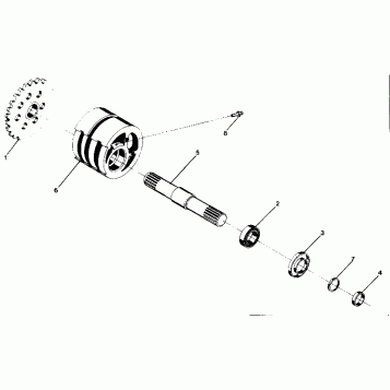 DETAILS-FRONT DRIVE ASM. 250 4X4 FRONT TIGHTENER ASSEMBLY-PN 1380024 (4919791979013B)