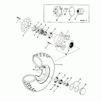 FRONT WHEEL ASSEMBLY 250 4X4 - Update (4919791979021A)