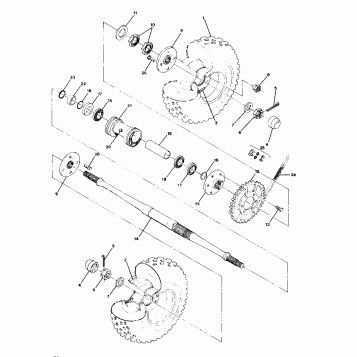 REAR WHEEL DRIVE ASSEMBLY 250 4X4 - Update (4919791979023A)