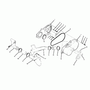 CLUTCH COVER ASSEMBLY  250 4X4 - Update (4919791979027A)