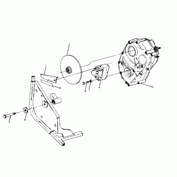 RH GEARCASE & BRAKE MTG. 250 4X4 (4919791979031A)