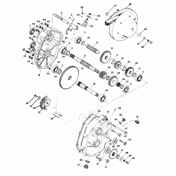 GEARCASE ASSEMBLY 250 4X4 (4919791979035A)