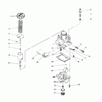 CARBURETOR ASSEMBLY 250 4X4 - Update (4919791979044A)