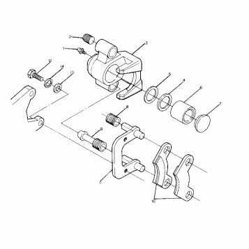 MIDDLE AXLE BRAKE ASSEMBLY  BIG BOSS 4X6 (4919801980019A)